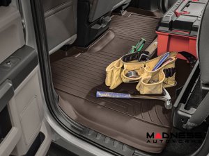 Volkswagen ID. Buzz Floor Liners - WeatherTech - Front & Rear + 3rd Row - w/ 2nd Row Bucket Seats - Cocoa 